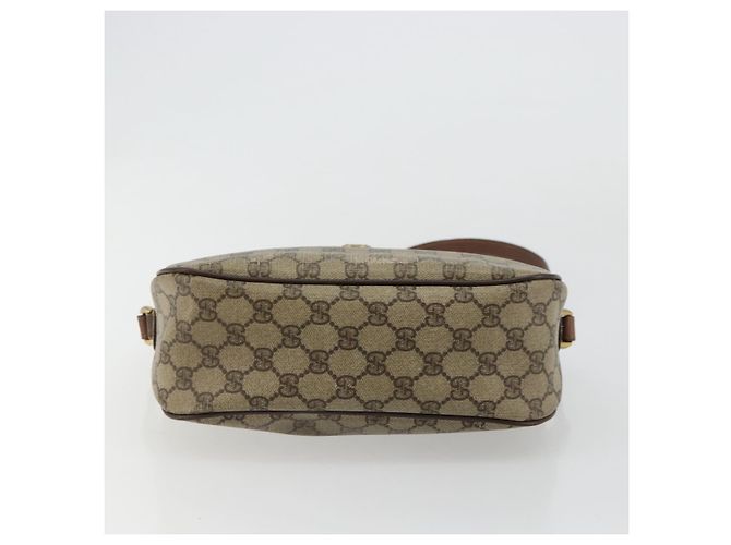Borsa GUCCI GG Supreme Web Sherry Line PVC Beige Oro 89 02 077 Auth BA12772 D'oro - vista 9