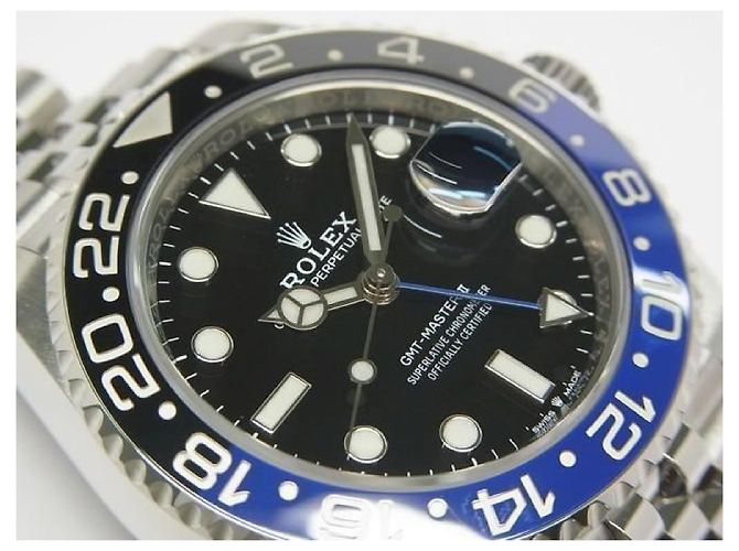 ROLEX GMT MasterII lunetta blu e nero 126710BLNR Bracciale Jubilee '21 acquistato per Uomo Argento - vista 2