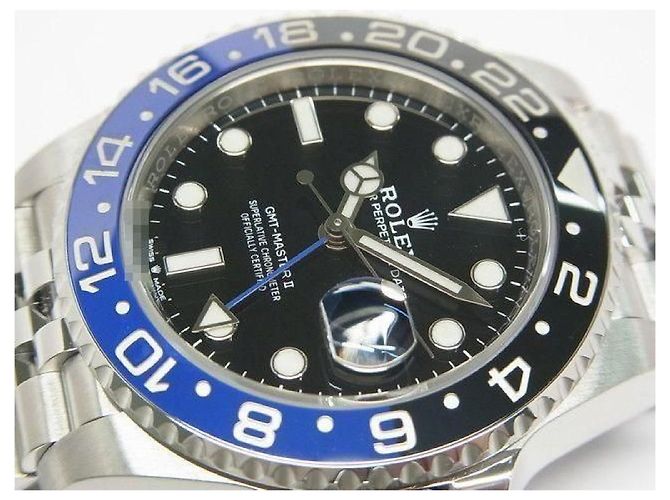 ROLEX GMT MasterII lunetta blu e nero 126710BLNR Bracciale Jubilee '21 acquistato per Uomo Argento - vista 3