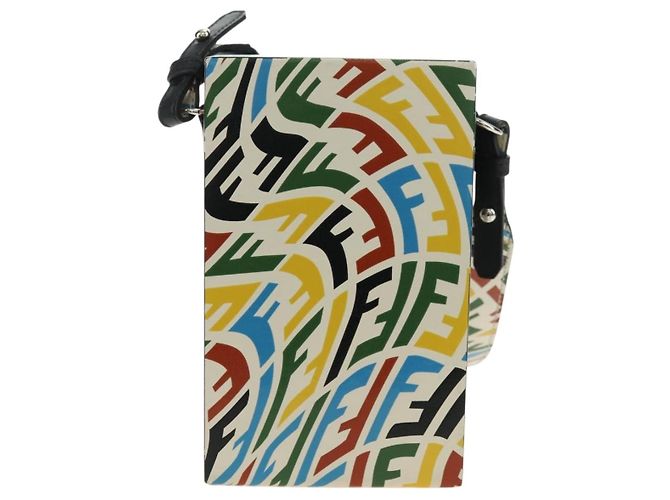 FENDI Borsa a Spalla Zucca Canvas Vertigo PVC Multicolor Argento Auth 180356M Multicolore - vista 2