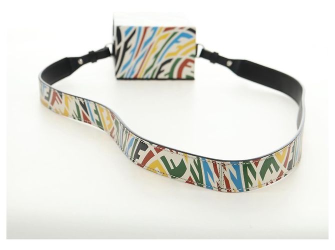 FENDI Borsa a Spalla Zucca Canvas Vertigo PVC Multicolor Argento Auth 180356M Multicolore - vista 20