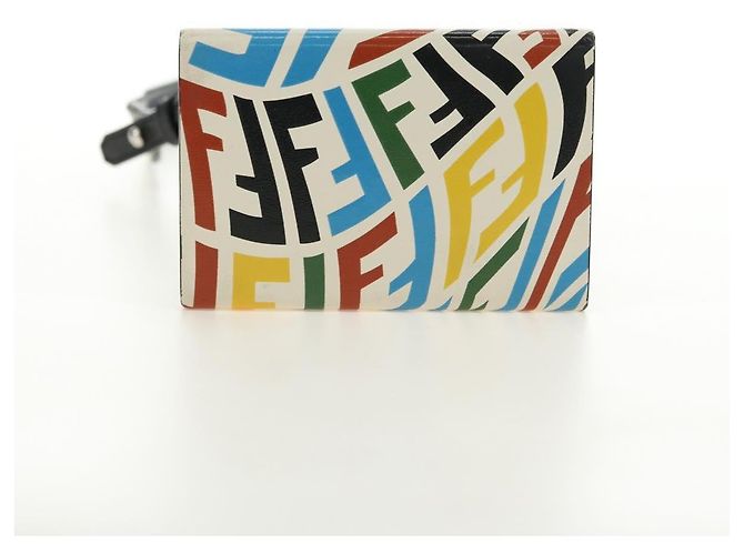 FENDI Borsa a Spalla Zucca Canvas Vertigo PVC Multicolor Argento Auth 180356M Multicolore - vista 23