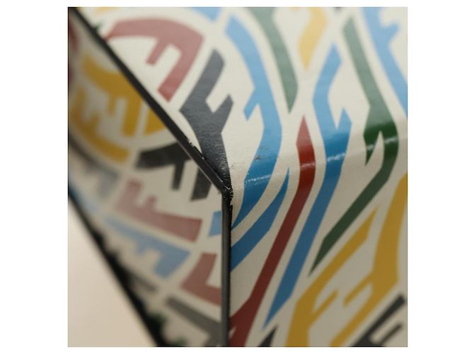 FENDI Borsa a Spalla Zucca Canvas Vertigo PVC Multicolor Argento Auth 180356M Multicolore - vista 26