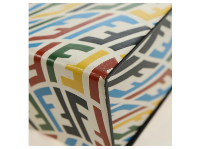 FENDI Borsa a Spalla Zucca Canvas Vertigo PVC Multicolor Argento Auth 180356M Multicolore - vista 27