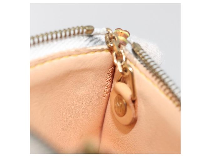 LOUIS VUITTON Monogram Multicolor Pochette Cles Purse White M92655 Auth 180390 - view 12