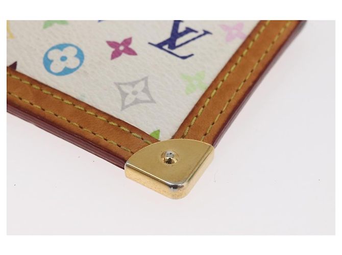 LOUIS VUITTON Monogram Multicolor Pochette Cles Purse White M92655 Auth 180390 - view 14