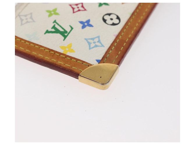 LOUIS VUITTON Monogram Multicolor Pochette Cles Purse White M92655 Auth 180390 - view 15