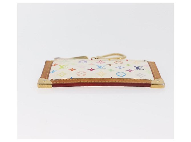 LOUIS VUITTON Monogram Multicolor Pochette Cles Purse White M92655 Auth 180390 - view 5