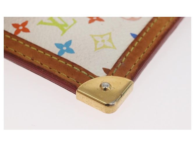 LOUIS VUITTON Monogram Multicolor Pochette Cles Purse White M92655 Auth 180390 - view 8