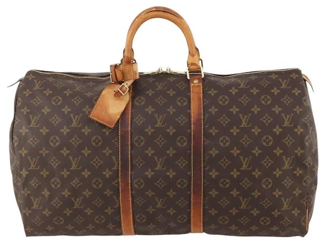 LOUIS VUITTON Borsa Boston Monogram Keepall 55 M41424 LV Auth 179742 Monogramma - vista 13