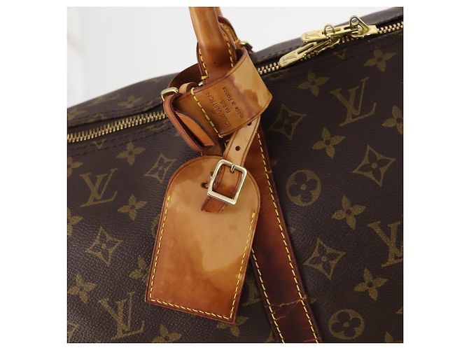 LOUIS VUITTON Borsa Boston Monogram Keepall 55 M41424 LV Auth 179742 Monogramma - vista 19