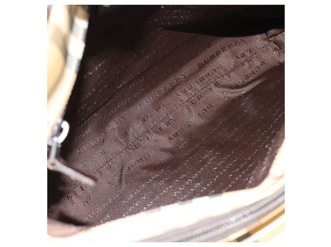 Borsa a mano BURBERRY Nova Check PVC Beige Auth bs35282 - vista 11