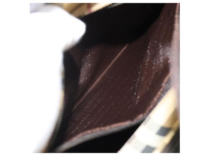 Borsa a mano BURBERRY Nova Check PVC Beige Auth bs35282 - vista 12