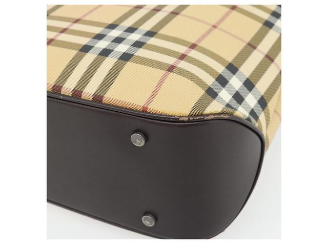 Borsa a mano BURBERRY Nova Check PVC Beige Auth bs35282 - vista 15