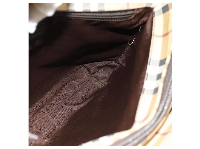 Borsa a mano BURBERRY Nova Check PVC Beige Auth bs35282 - vista 18