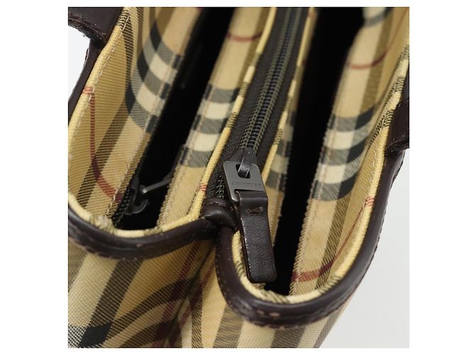 Borsa a mano BURBERRY Nova Check PVC Beige Auth bs35282 - vista 21