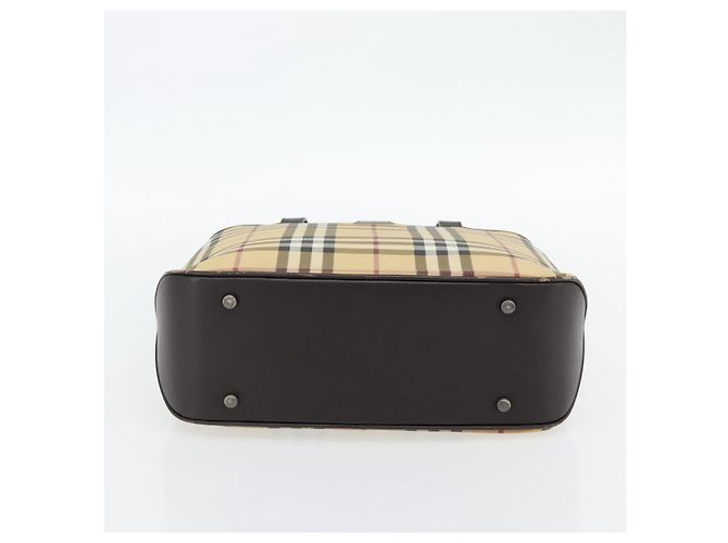 Borsa a mano BURBERRY Nova Check PVC Beige Auth bs35282 - vista 5