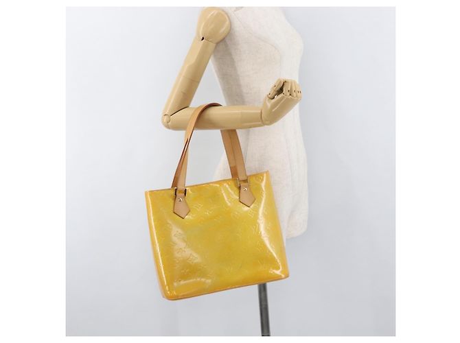LOUIS VUITTON Borsa Monogram Vernis Houston Gris M91053 LV Auth BA12703 Grigio - vista 23