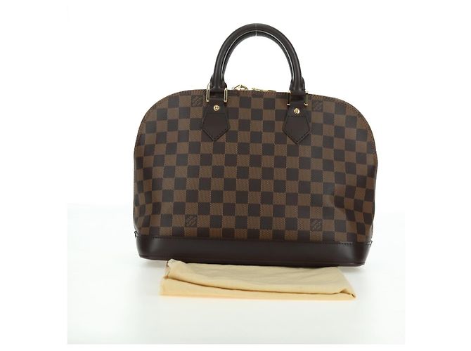 LOUIS VUITTON Borsa Damier Ebene Alma N51131 LV Auth am11651SAV - vista 12