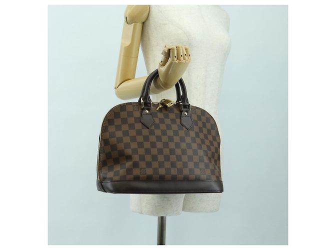 LOUIS VUITTON Borsa Damier Ebene Alma N51131 LV Auth am11651SAV - vista 22