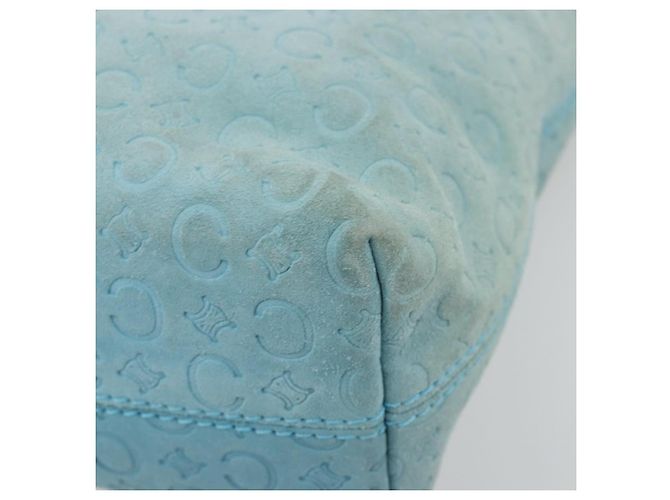 Céline Borsa CELINE C Macadam Canvas Azzurro Oro Autentica 181177 D'oro Blu chiaro - vista 15