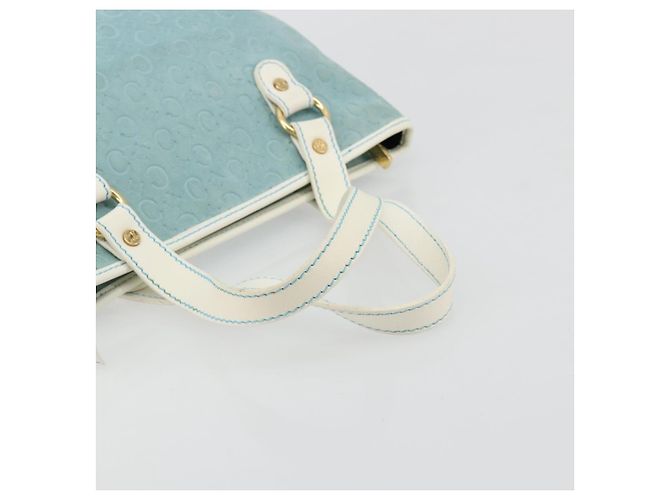 Céline Borsa CELINE C Macadam Canvas Azzurro Oro Autentica 181177 D'oro Blu chiaro - vista 7