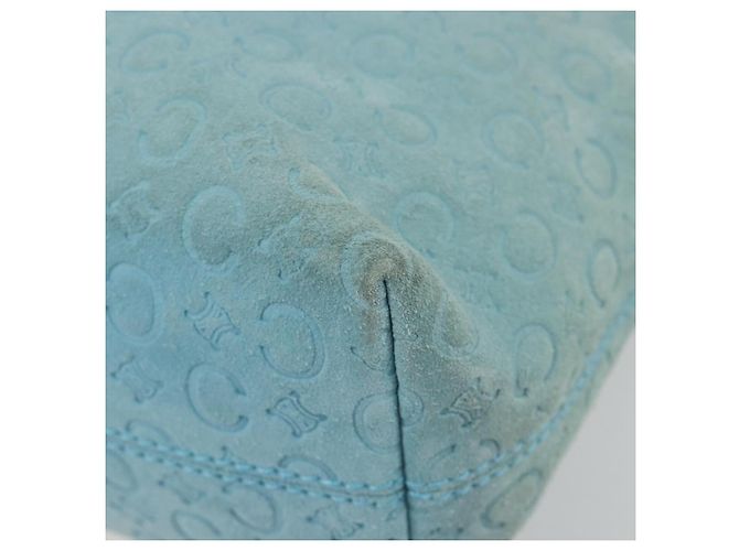 Céline Borsa CELINE C Macadam Canvas Azzurro Oro Autentica 181177 D'oro Blu chiaro - vista 9