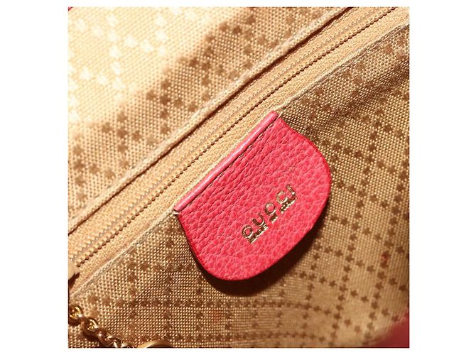 Zaino GUCCI Bamboo Scamoso Rosso Oro 003 1956 0030 Auth 179385 - vista 21