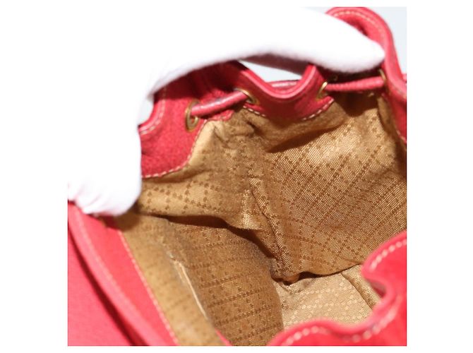 Zaino GUCCI Bamboo Scamoso Rosso Oro 003 1956 0030 Auth 179385 - vista 23