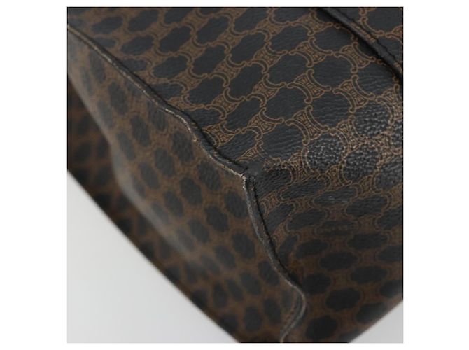 Céline Borsa Tote CELINE Macadam in tela PVC e pelle nera e oro Auth 180495A Nero D'oro - vista 14