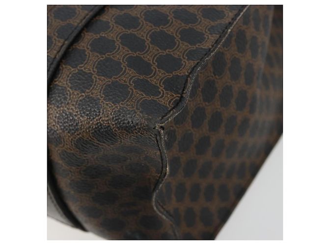 Céline Borsa Tote CELINE Macadam in tela PVC e pelle nera e oro Auth 180495A Nero D'oro - vista 15
