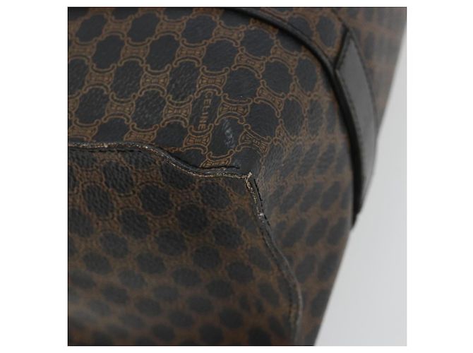 Céline Borsa Tote CELINE Macadam in tela PVC e pelle nera e oro Auth 180495A Nero D'oro - vista 16