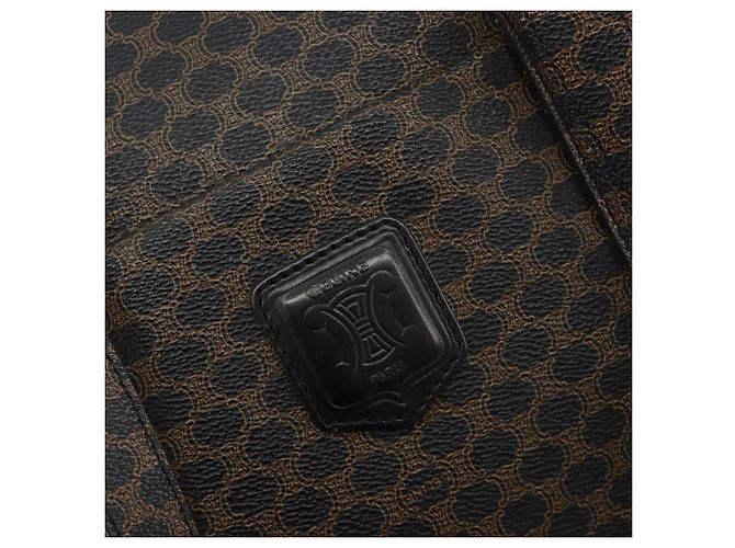 Céline Borsa Tote CELINE Macadam in tela PVC e pelle nera e oro Auth 180495A Nero D'oro - vista 17