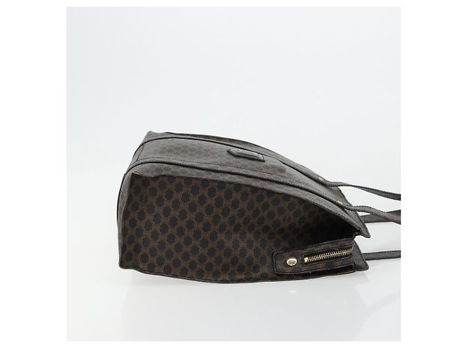 Céline Borsa Tote CELINE Macadam in tela PVC e pelle nera e oro Auth 180495A Nero D'oro - vista 3