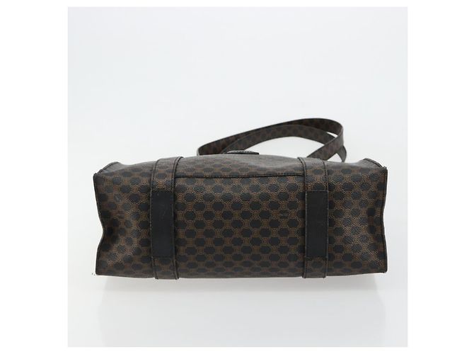 Céline Borsa Tote CELINE Macadam in tela PVC e pelle nera e oro Auth 180495A Nero D'oro - vista 5