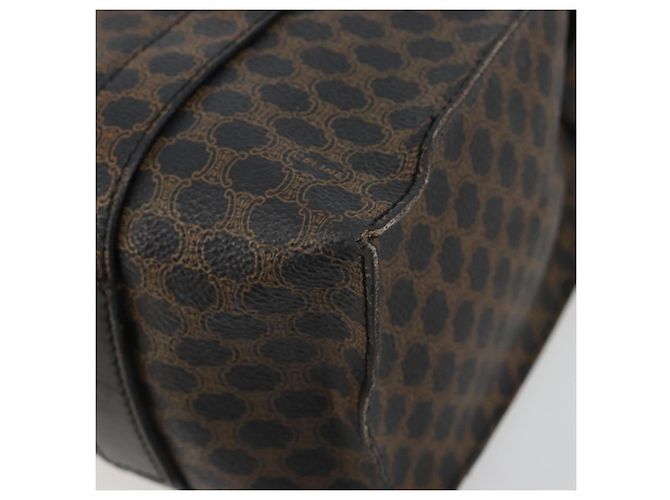 Céline Borsa Tote CELINE Macadam in tela PVC e pelle nera e oro Auth 180495A Nero D'oro - vista 9