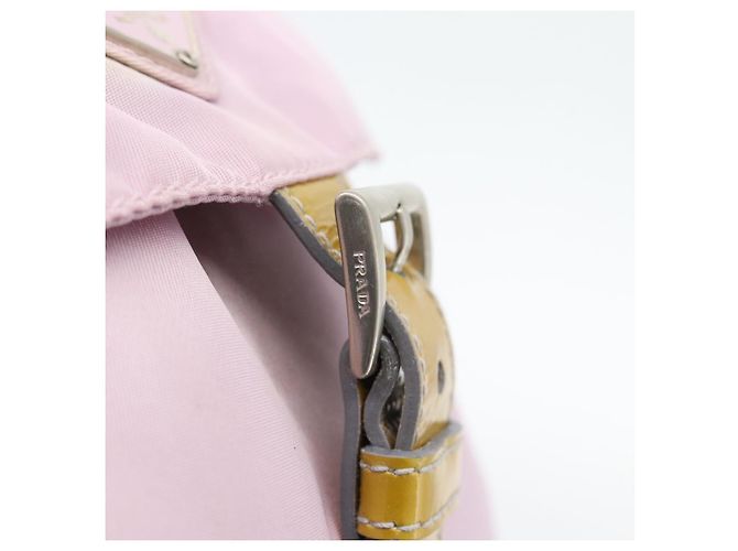 Zaino PRADA Nylon Rosa Argento Autentico 181159 - vista 10