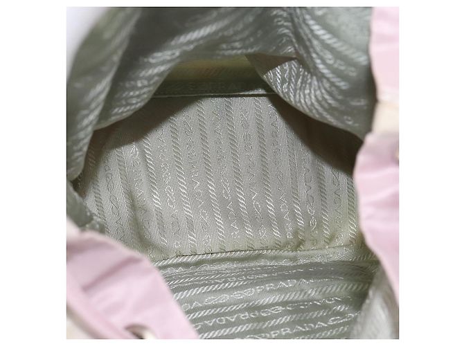 Zaino PRADA Nylon Rosa Argento Autentico 181159 - vista 11