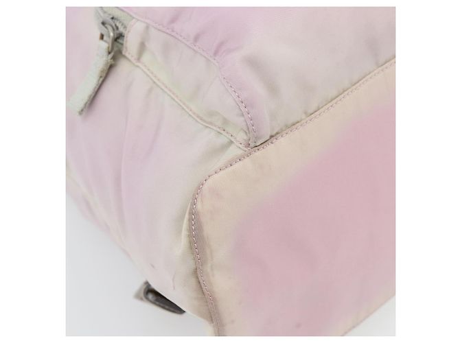 Zaino PRADA Nylon Rosa Argento Autentico 181159 - vista 16