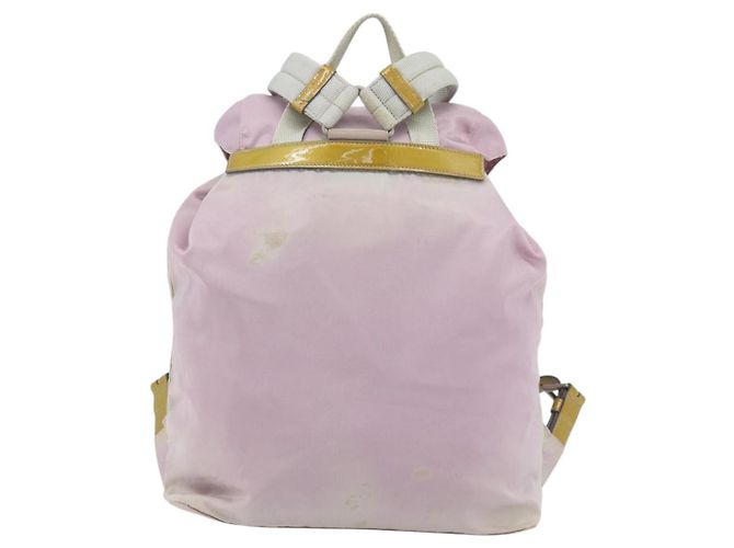 Zaino PRADA Nylon Rosa Argento Autentico 181159 - vista 2