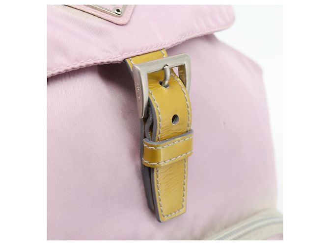 Zaino PRADA Nylon Rosa Argento Autentico 181159 - vista 20