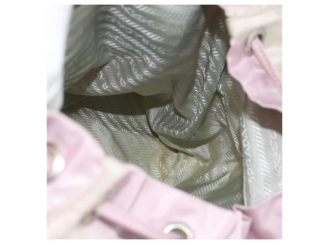 Zaino PRADA Nylon Rosa Argento Autentico 181159 - vista 23