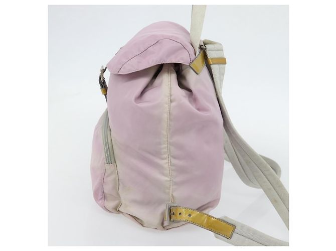 Zaino PRADA Nylon Rosa Argento Autentico 181159 - vista 4