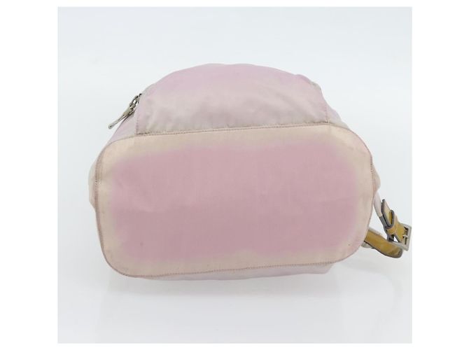 Zaino PRADA Nylon Rosa Argento Autentico 181159 - vista 5
