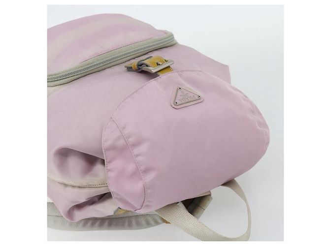 Zaino PRADA Nylon Rosa Argento Autentico 181159 - vista 6
