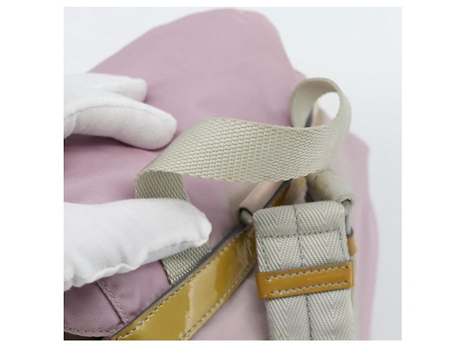 Zaino PRADA Nylon Rosa Argento Autentico 181159 - vista 7
