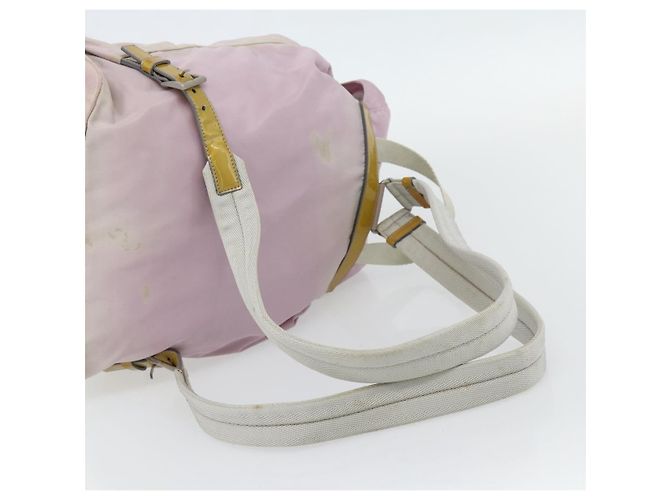 Zaino PRADA Nylon Rosa Argento Autentico 181159 - vista 9