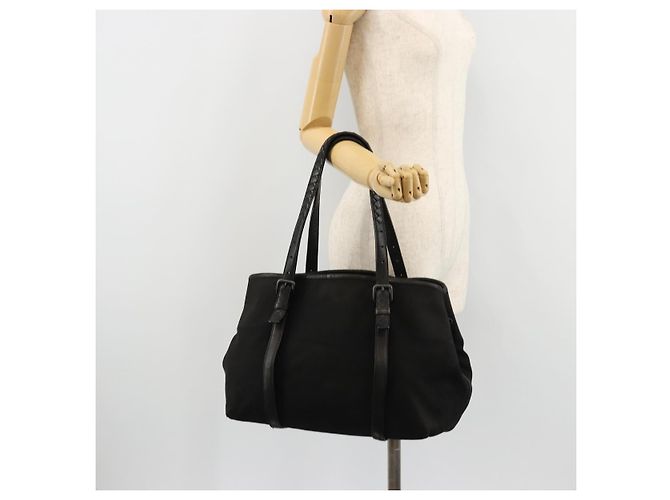 BOTTEGA VENETA Tote Bag Canvas Black 256763 Auth bs35124 - view 19