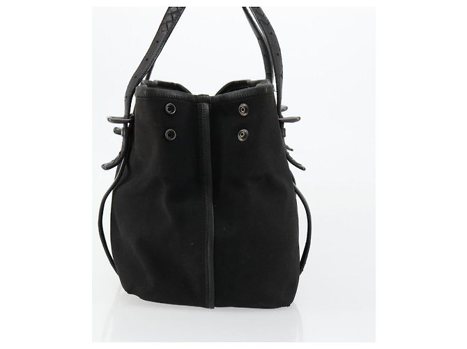 BOTTEGA VENETA Tote Bag Canvas Black 256763 Auth bs35124 - view 4
