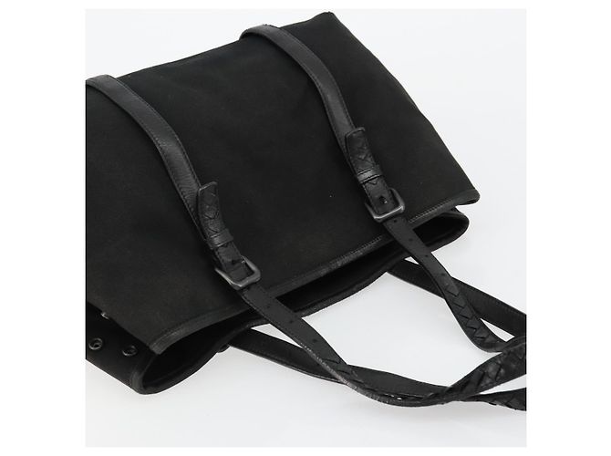 BOTTEGA VENETA Tote Bag Canvas Black 256763 Auth bs35124 - view 6